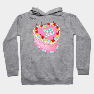 28th Birthday cake Hoodie